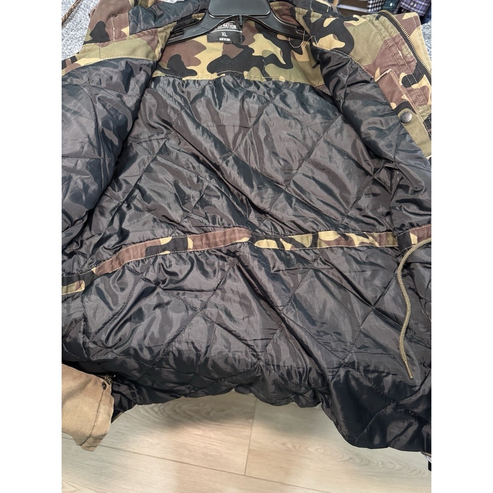 Parish Nation Camo Streetwear Jacket Men's XL Health Wealth Wisdom Patches Y2K - Picture 12 of 12